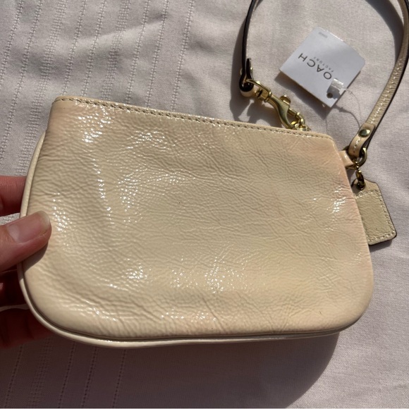 Coach Signature Patch Patent Leather Wristlet - Picture 9 of 11